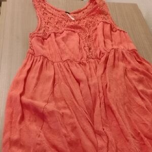 Free People Orange Midi Dress